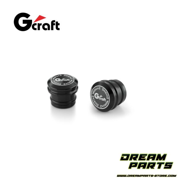 Paire de bouchons de vis cadre Noires V2 Gcraft