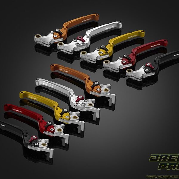 Paire de leviers Premium longs, pliables et réglables Bikers