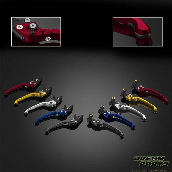 Leviers de frein et d'embrayage réglables et pliables premium Bikers