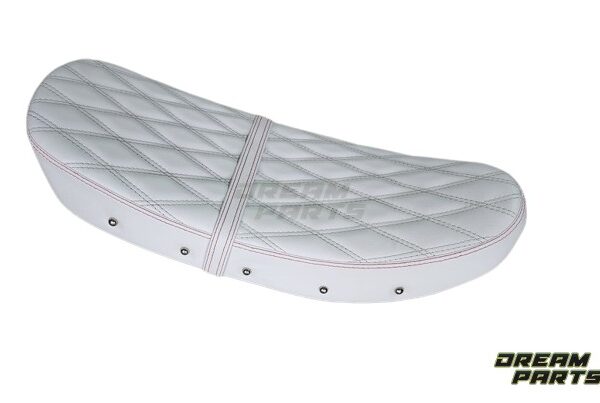 White Noi stitched seat for Honda Dax 125